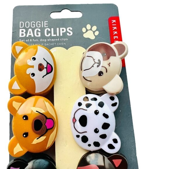 KIKKERLAND Plastic Doggie Chip Clips 6 Pack - Picture 2 of 3